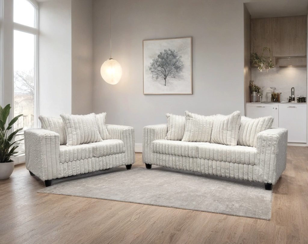 510 Cream - Sofa & Loveseat Set