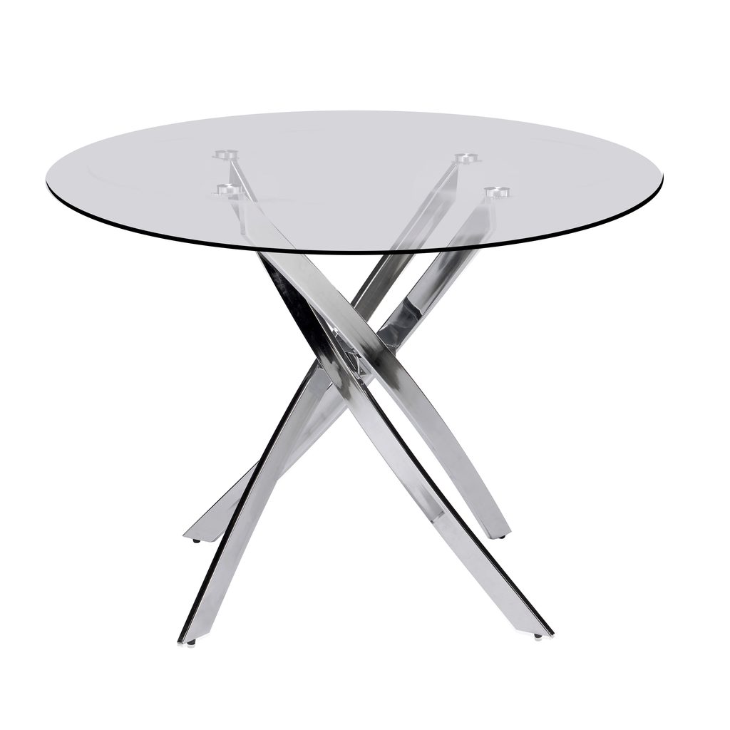 White - Glass Table + 4 Chairs