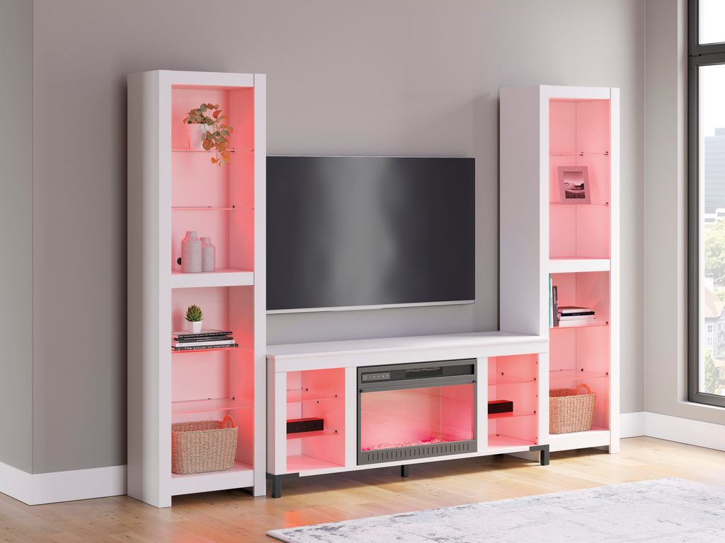 TV Stand 59" L w/Fireplace (LED Lights)