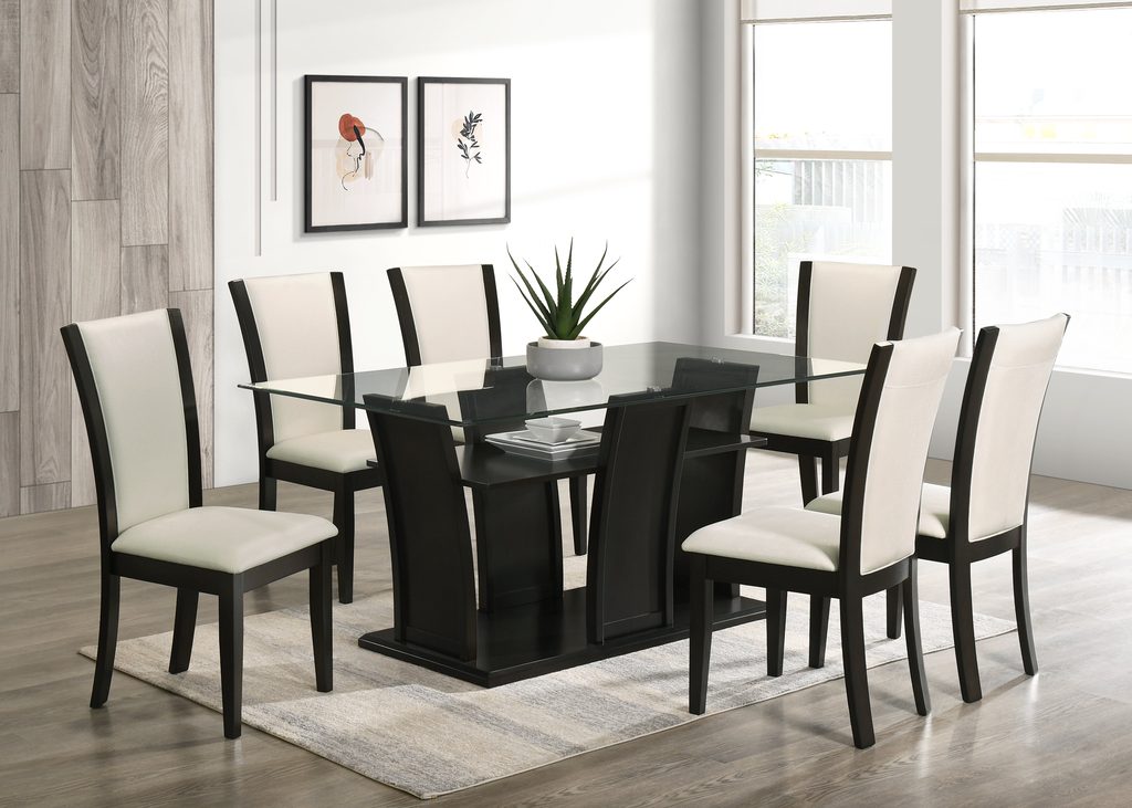 Florida - White Dining Table + 6 Chair Set