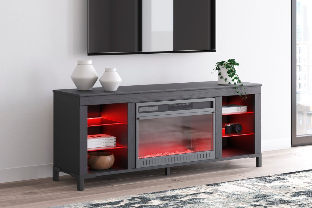 168 - TV Stand w/ Fireplace 59"L (LED Lights)